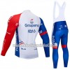 Set Fietsshirt Lange Mouw + Lange Koersbroek 2018 FDJ N001